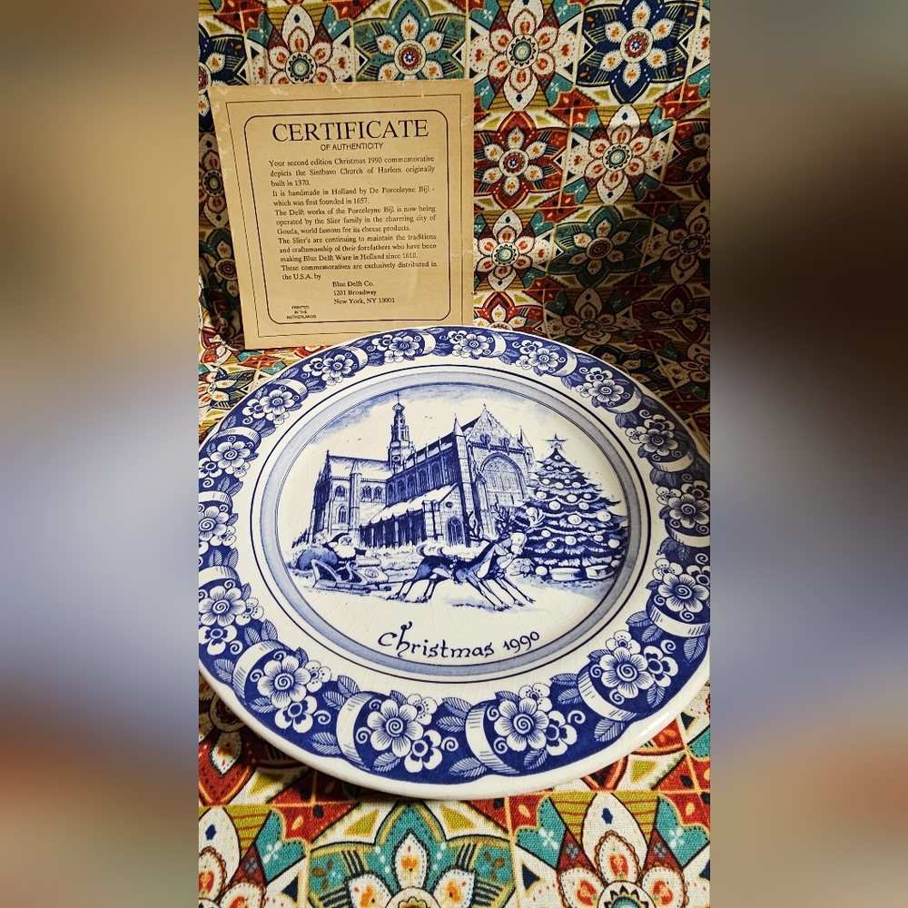 Blue And White collector plate